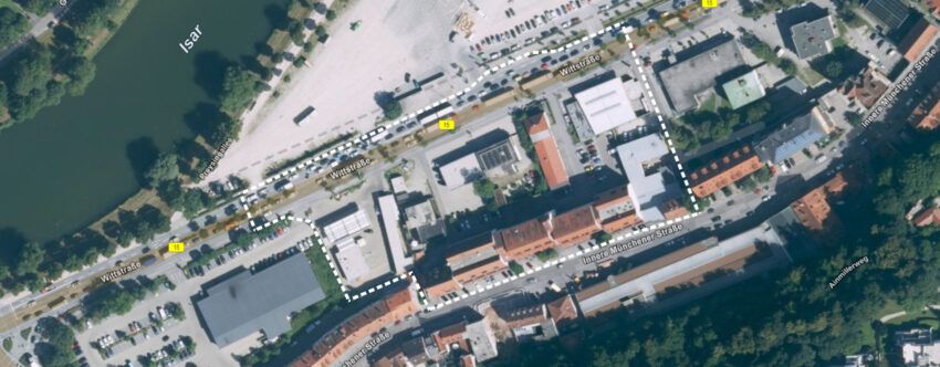 Urbanes Gebiet (MU) an der Wittstraße/Inneren Münchner Straße in Landshut