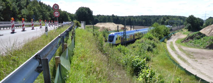 Neubau der Bahnbrücke im Zuge der B3, Lkr. Harburg